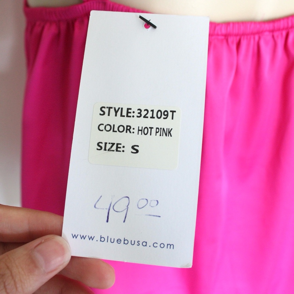 Blue B Collection Feather Strap Top - Picture 6 of 6